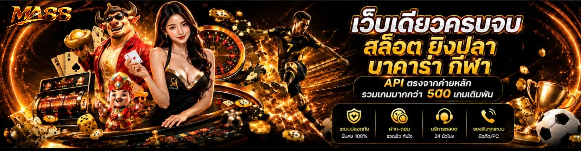 MA88 สล็อตเว็บตรง เกมค่ายดัง PG JILI RTP สูง